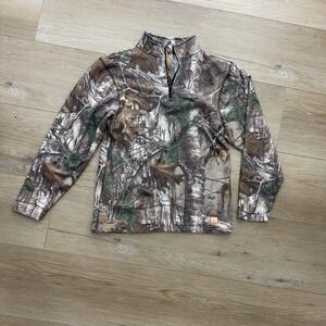 Medalist Realtree Xtra Camo Quarter Zip Fleece Pullover Hunting Jacket Mens S